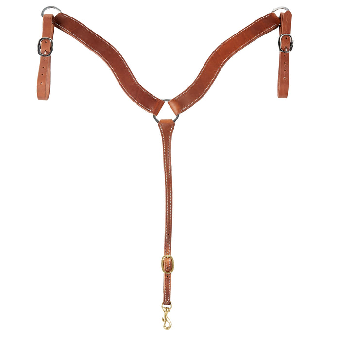 Cowperson Tack 2 Inch Oiled Harness Leather Contoured Breast Collar