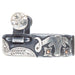 Mike Emberson Longhorn and Floral Engraved Mens Cowboy Spurs