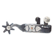 Mike Emberson Longhorn and Floral Engraved Mens Cowboy Spurs