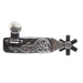 Mike Emberson Card Suite and Silver Engraved Scroll Short Shank Spurs