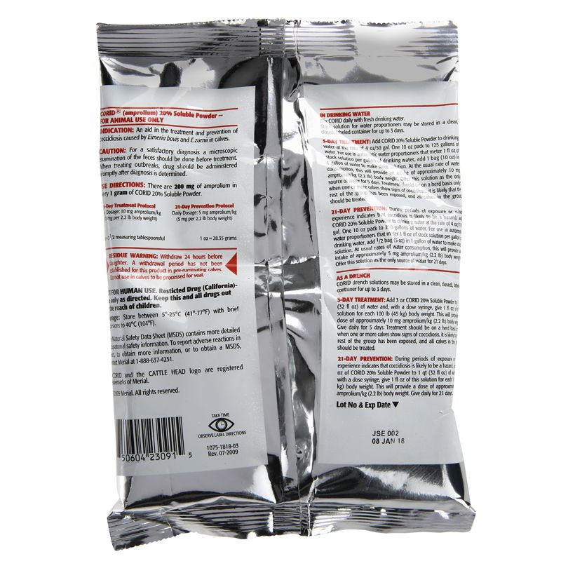 Boehringer Ingelheim Corid 20% Soluble Powder 10oz