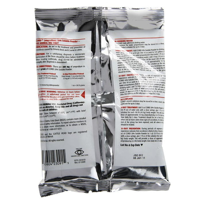 Boehringer Ingelheim Corid 20% Soluble Powder 10oz