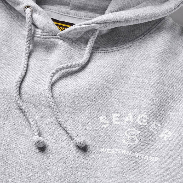 Seager Inc Men's Heather Grey Branded Hoodie