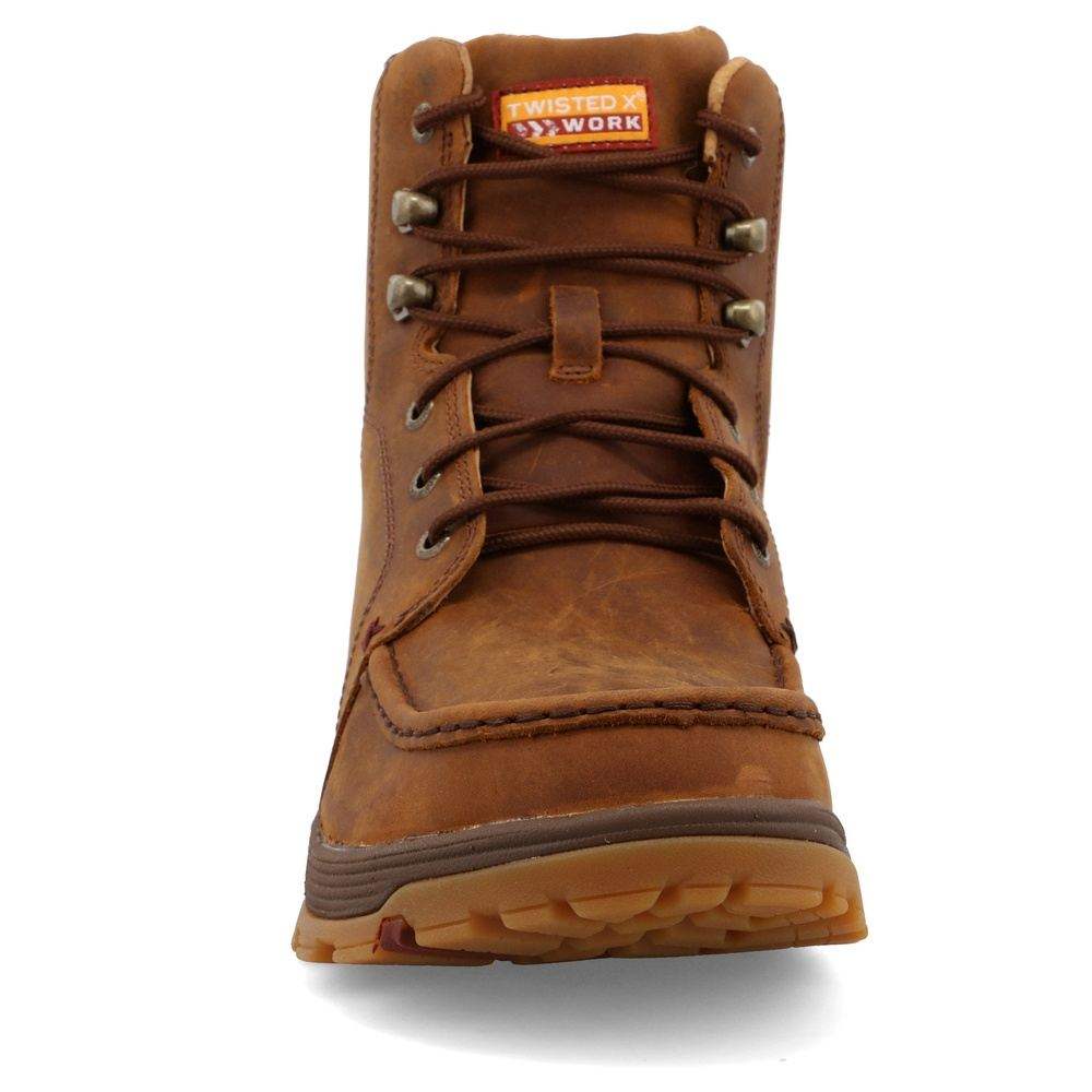 Twisted X Men`s Oiled Saddle 6 In Lace Up Work Boot