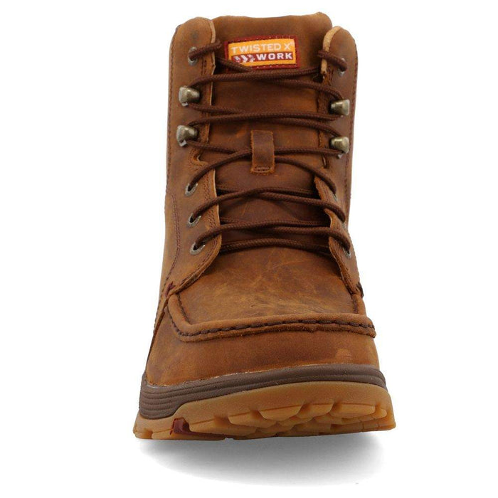 Twisted X Men`s Oiled Saddle 6 In Lace Up Work Boot