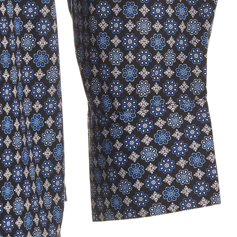 Wrangler Men's George Strait Blue Printed Button-Down Western Shirt
