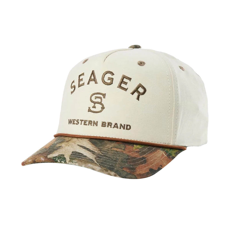 Seager Inc Men's Cream & Camo Branded Cap