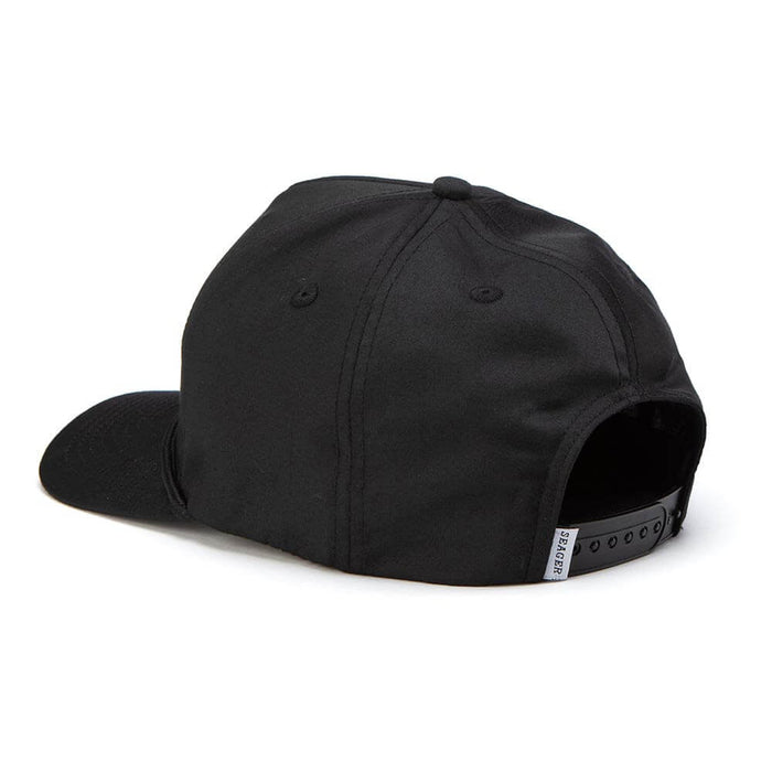 Seager Inc Men's Black Branded Snapback Cap