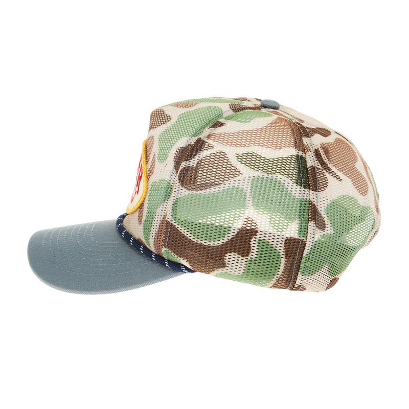 Seager Inc Men's Old Town Camo and Blue Cap