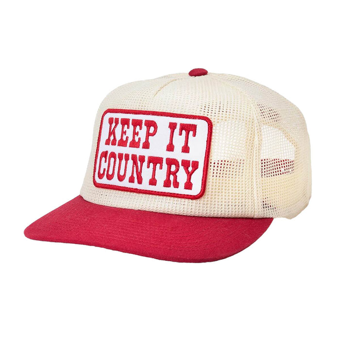 Seager Inc Men's Red Keep It Country Trucker Cap