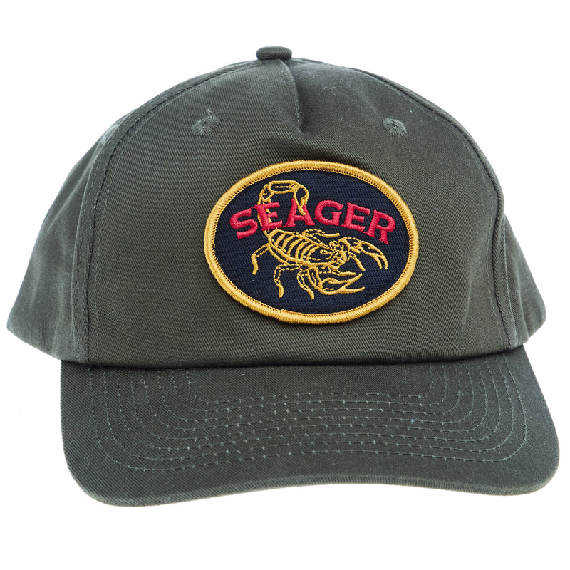 Seager Inc Dark Green Fat Tail Snapback Cap