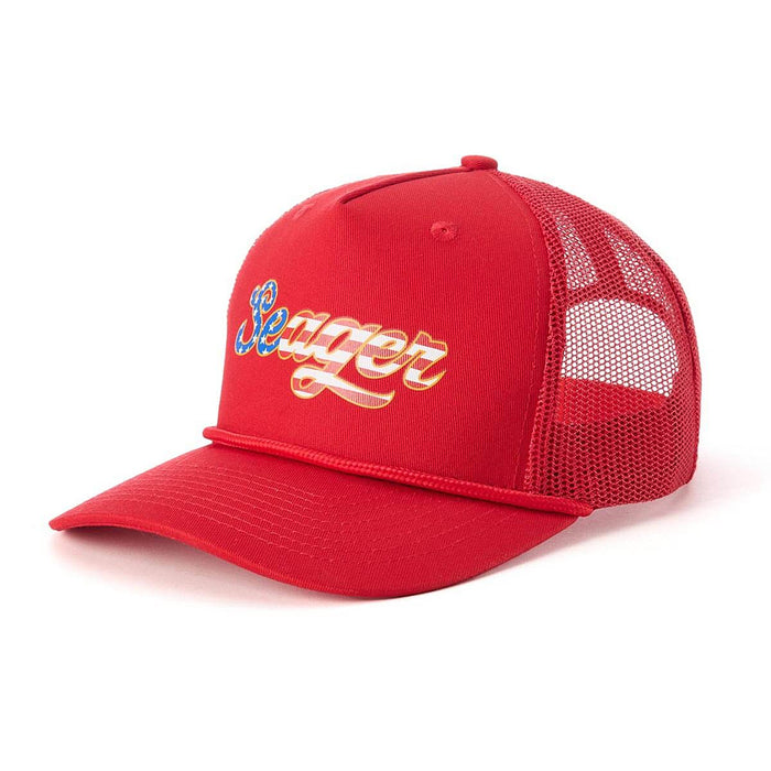 Seager Inc Men's Big USA Red Cap