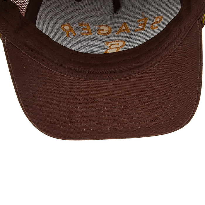 Seager Inc Men's Branded Brown Cap