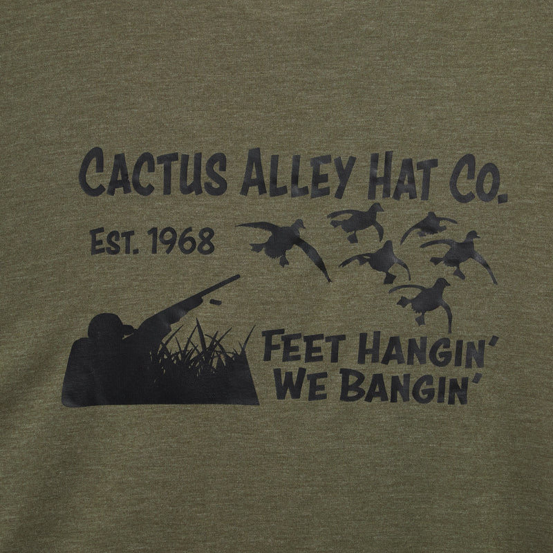 Cactus Alley Hat Co Mens Feet Hangin Green Frost Short Sleeve T-Shirt