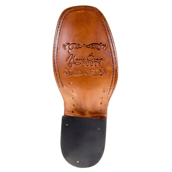 Macie Bean Kids Black Caiman Print Cowgirl Boots