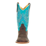 Macie Bean Kids Brown Foot Blue Top Oxbow Sole Cowgirl Boot