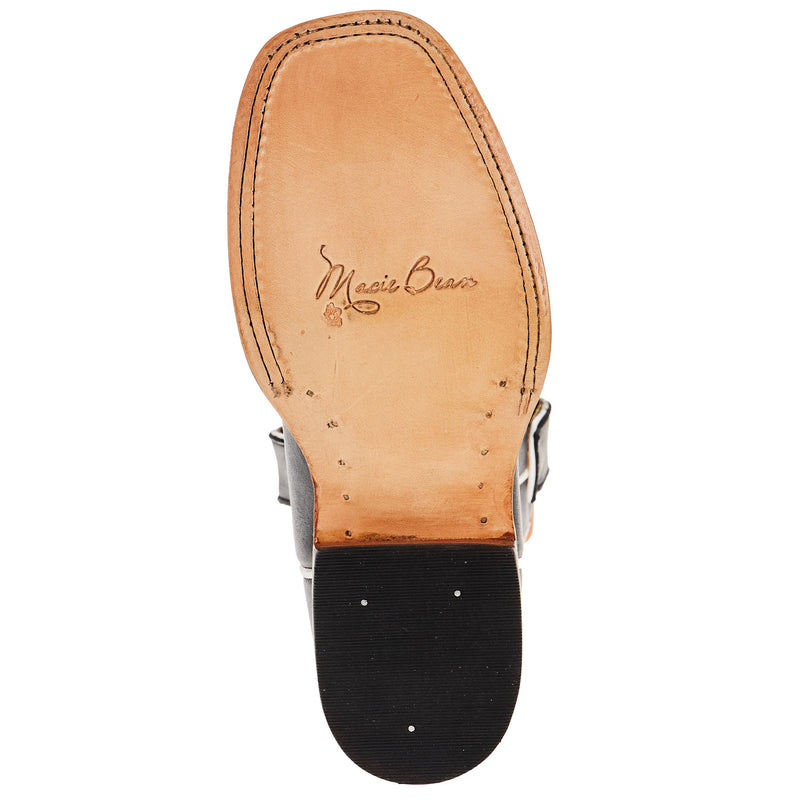 Macie Bean Dylan Black Water Square Toe Cowgirl Boot
