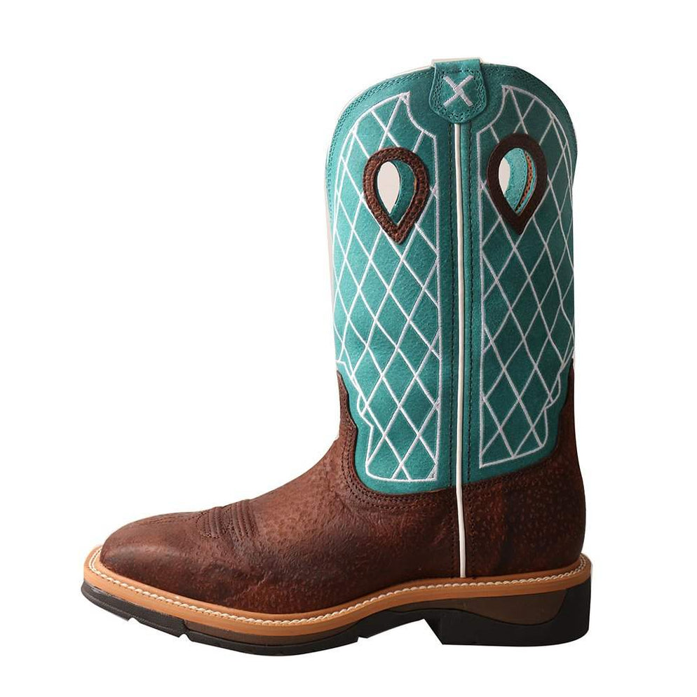 thumbnail image 2 of Twisted X Women's 11" Alloy Toe Lite Cowboy Western Work Boot White 2 of 10
