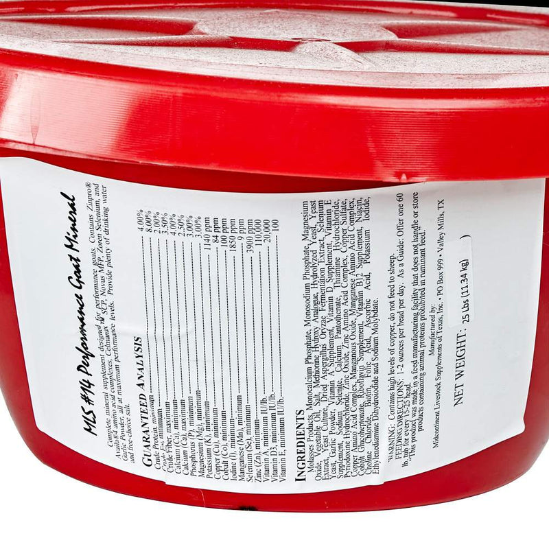 Mls #14 Performance Goat Tub 25lb