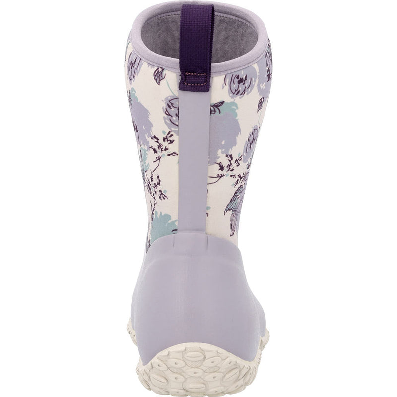 Muck Women's Grey Purple Flower Rubber Boot