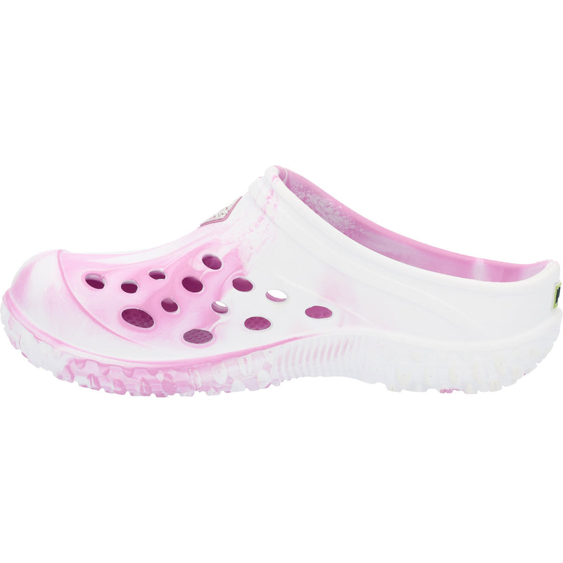 Muck Muck Youth ter Lite Clog Pink and White Swirl