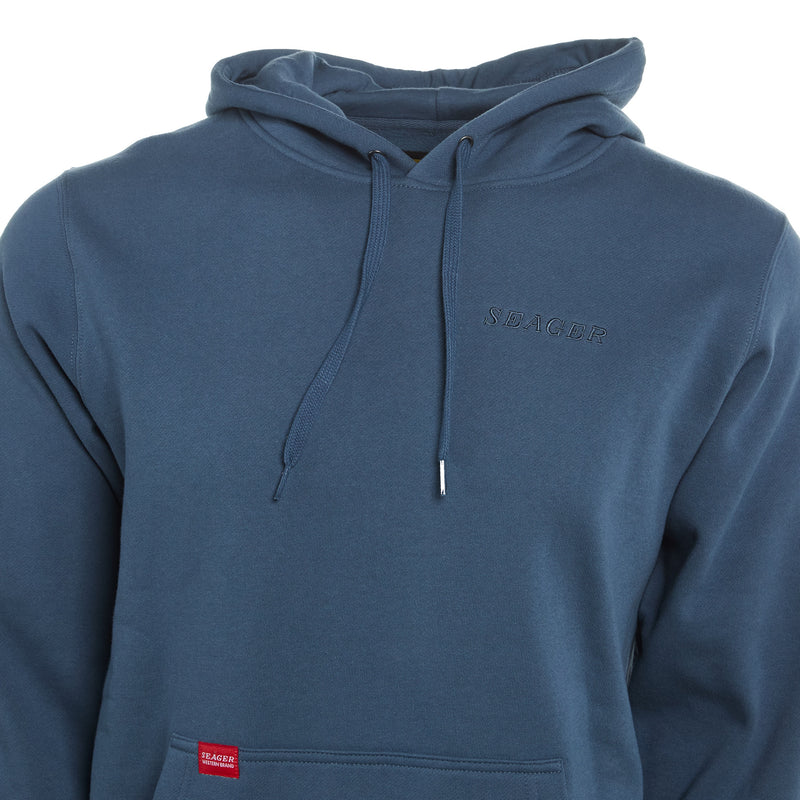 Seager Inc Mens Petrol Blue Company Hoodie