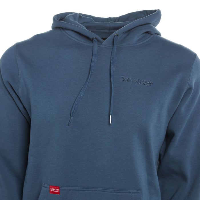 Seager Inc Mens Petrol Blue Company Hoodie