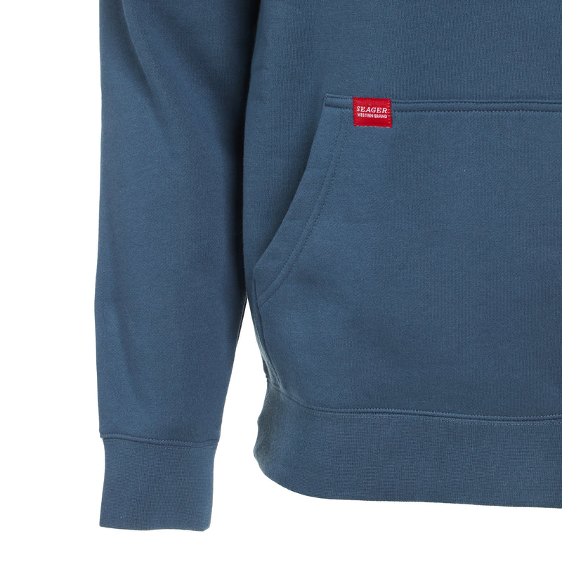 Seager Inc Mens Petrol Blue Company Hoodie