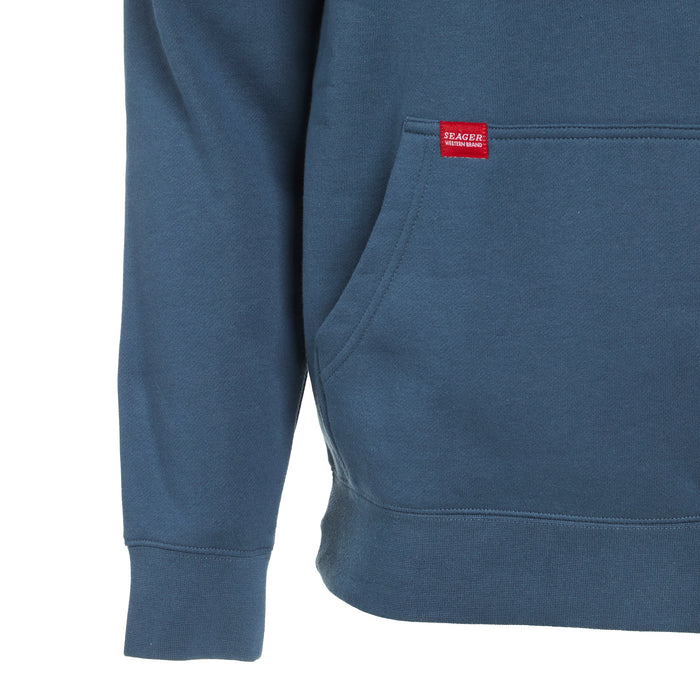Seager Inc Mens Petrol Blue Company Hoodie
