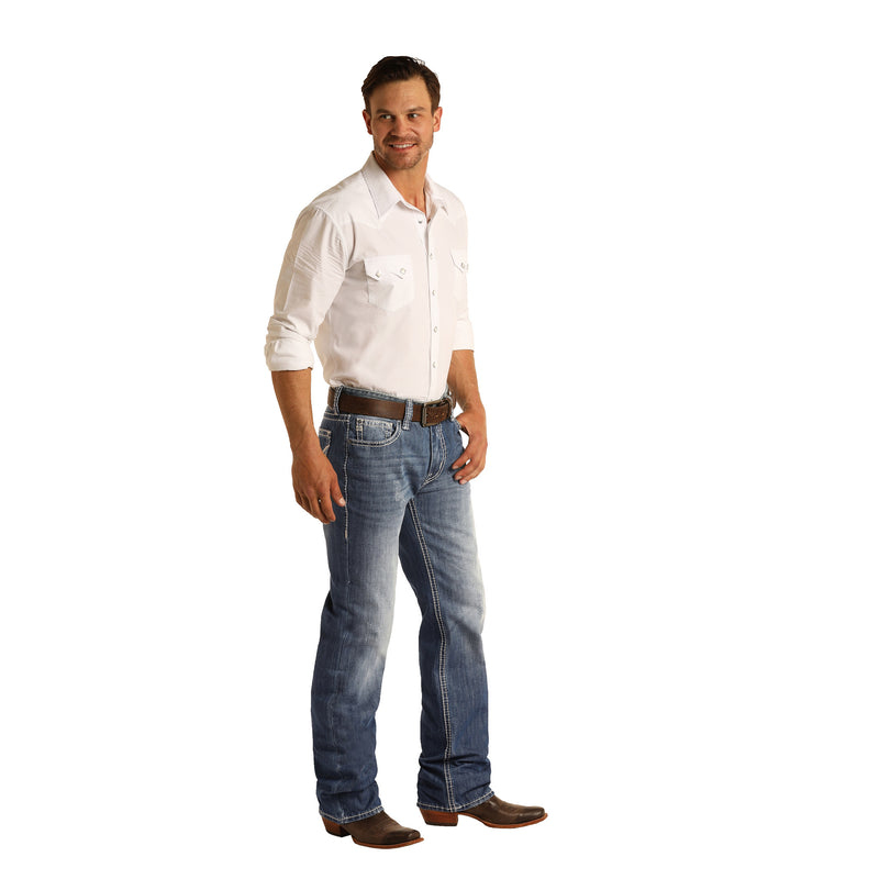 Rock & Roll Denim N Men's Double Barrel Boot Cut Jean