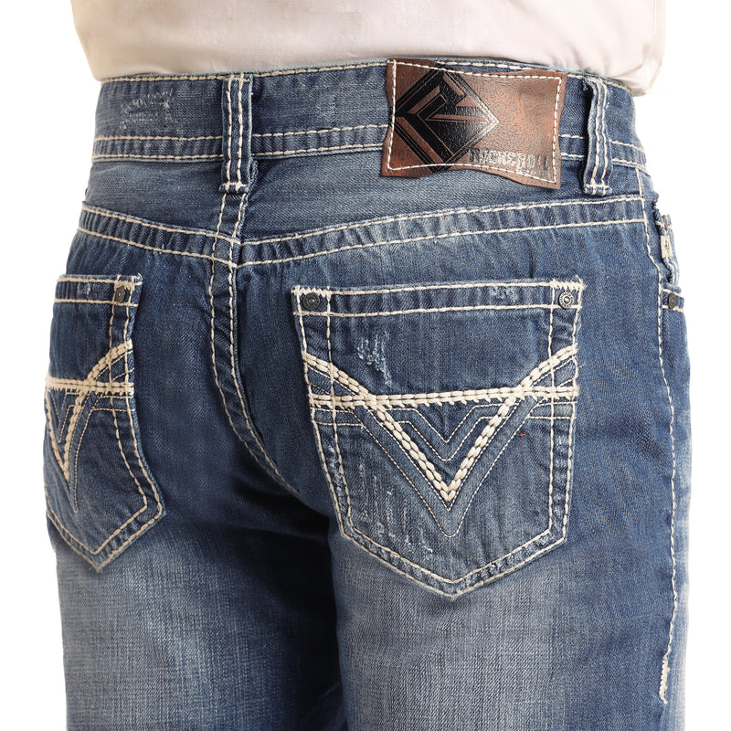 Rock & Roll Denim N Men's Double Barrel Boot Cut Jean