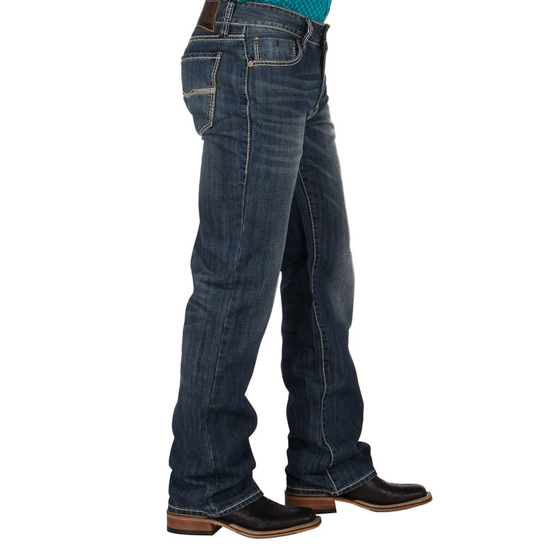 Rock N Roll Cowboy Mens N Double Barrel Relaxed Fit Straight Leg Jeans
