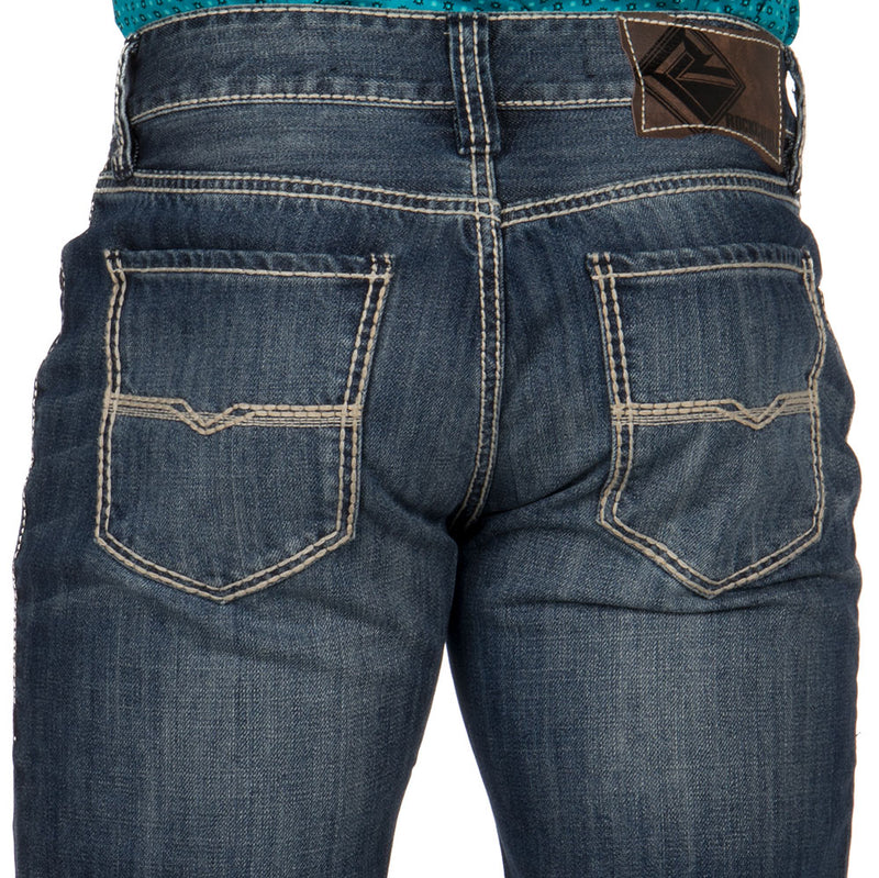 Rock N Roll Cowboy Mens N Double Barrel Relaxed Fit Straight Leg Jeans