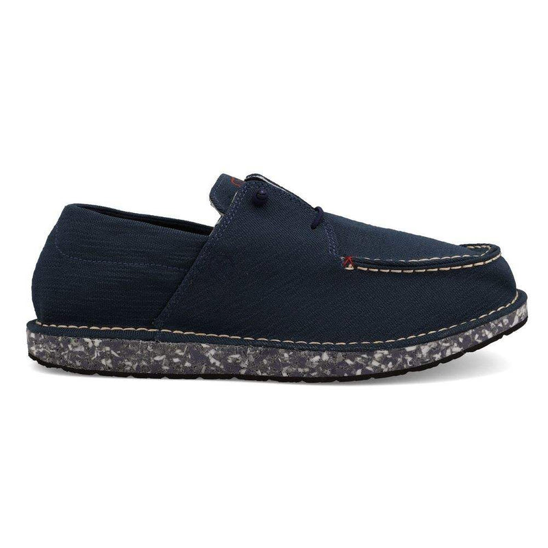 Twisted X Mens Circular Project Navy Blue Boat Shoe