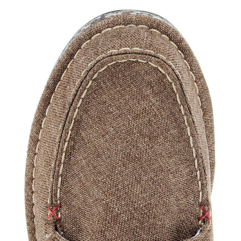 Twisted X Mens Circular Project Brown Linen Boat Shoe