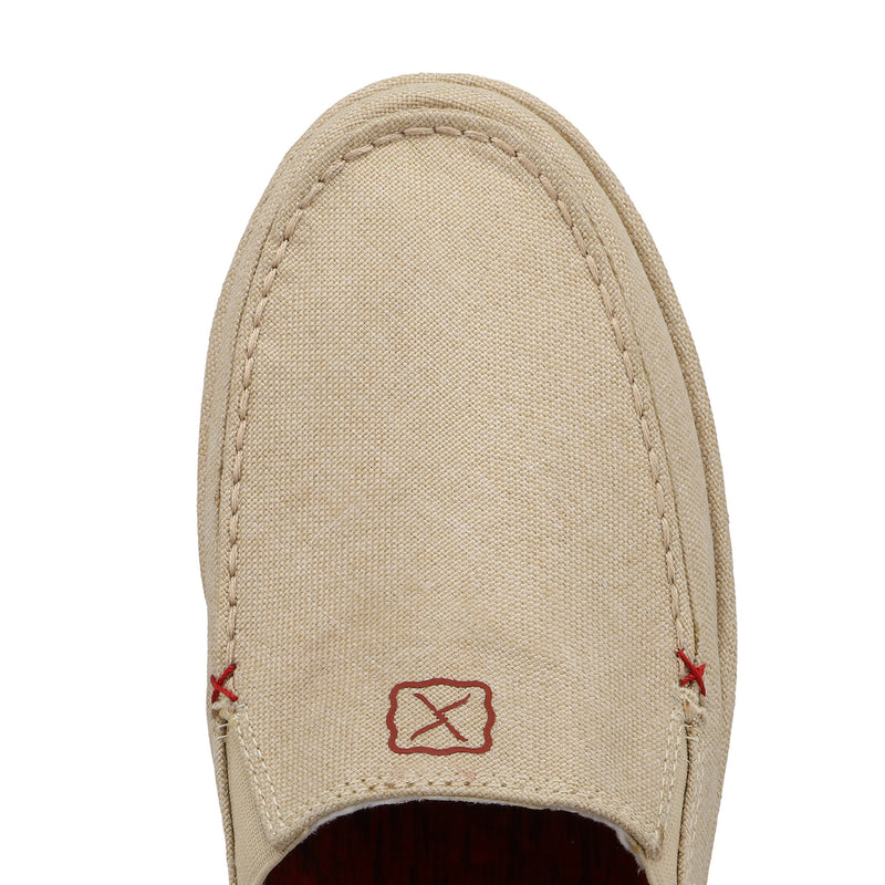 Twisted X Mens Circular Project Cream Linen SlipOn Shoe