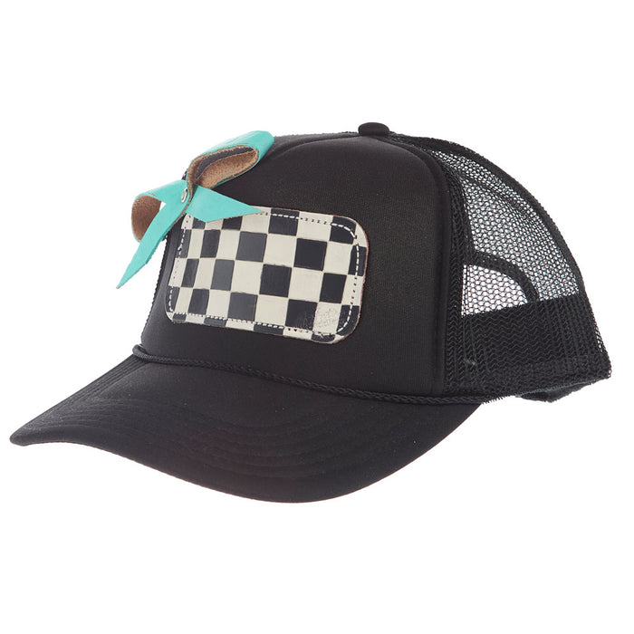 Mcintire Saddlery Checkered Black Foam Cap