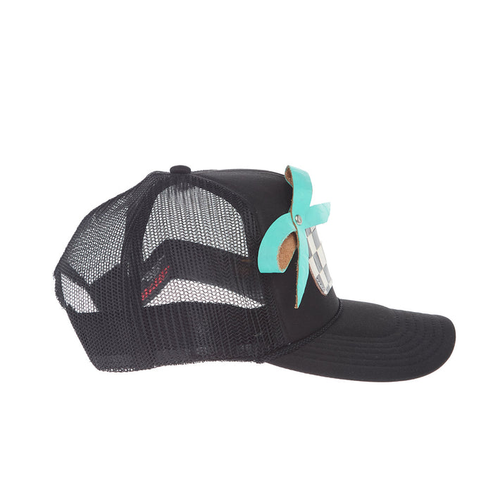 Mcintire Saddlery Checkered Black Foam Cap