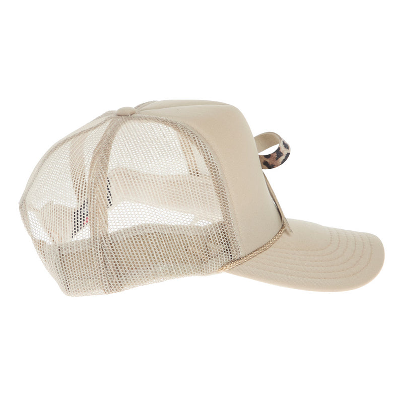 Mcintire Saddlery Leopard Bow Cream Foam Cap