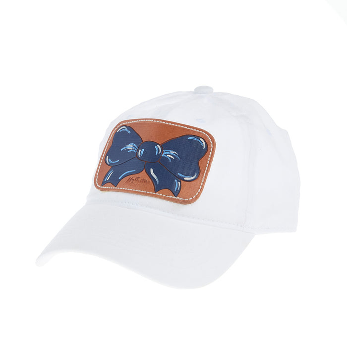 Mcintire Saddlery Navy Bow White Cap