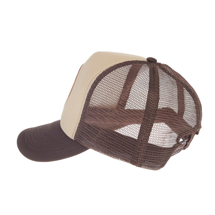 Mcintire Saddlery Natural Pinwheel White & Chocolate Cap