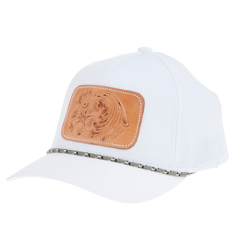Mcintire Saddlery Natural Floral White & Olive Cap