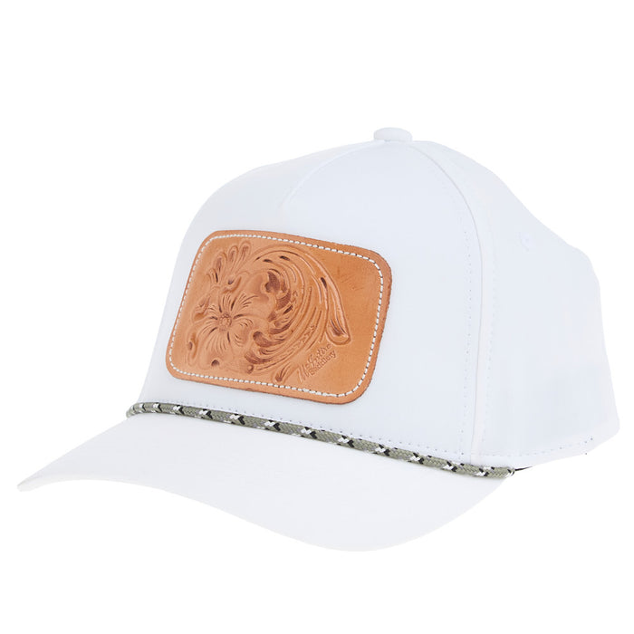 Mcintire Saddlery Natural Floral White & Olive Cap