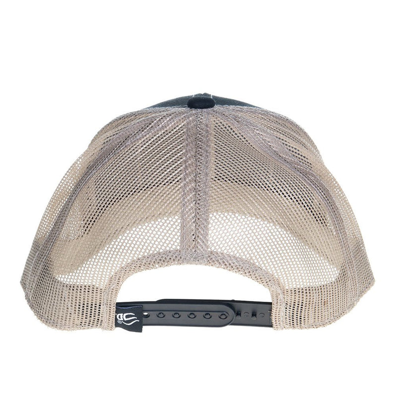 Mcintire Saddlery Black and Tan Natural Tooled Cap with Black Stitching