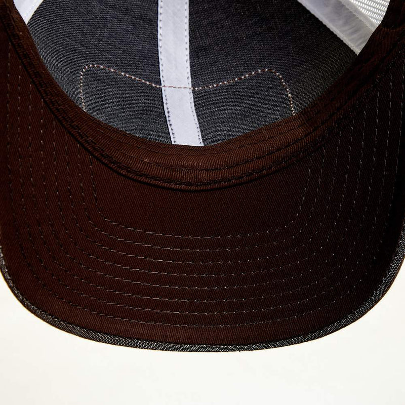 Mcintire Saddlery Heather Brown Leather Patch Cap