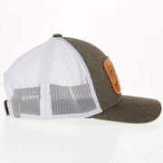 Mcintire Saddlery Heather Brown Cap with Tool and Leopard Leather Patch