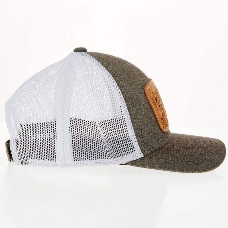 Mcintire Saddlery Heather Brown Cap with Tool and Leopard Leather Patch