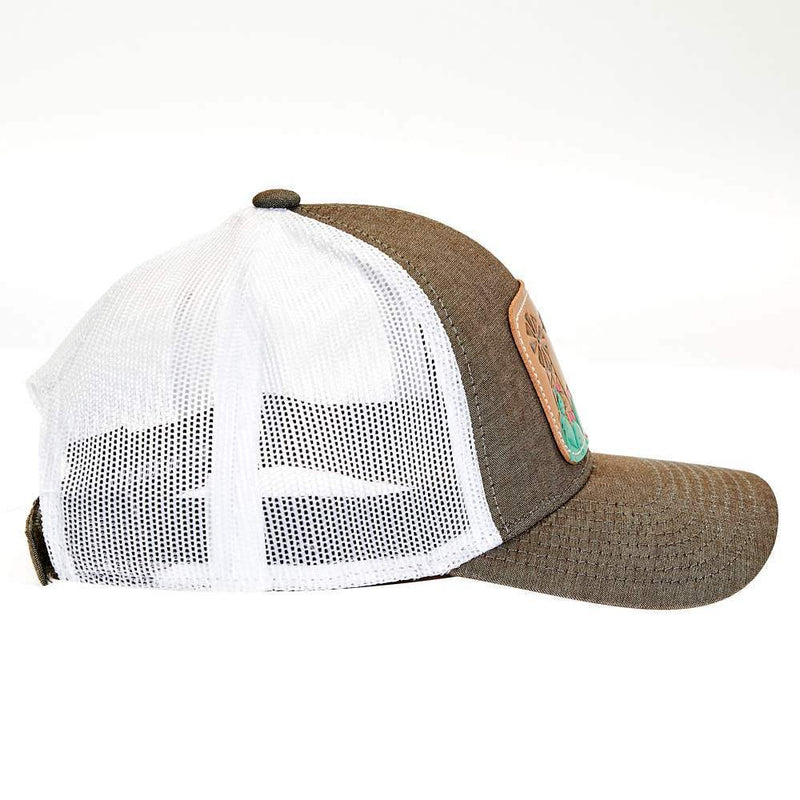 Mcintire Saddlery Heather Brown Cap with Windmill Leather Patch