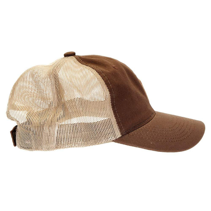 Mcintire Saddlery Brown Cap with Serape Leather Eartag Patch