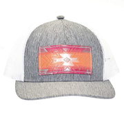 Mcintire Saddlery Heather Gray Cap with Pink Aztec Leather Patch